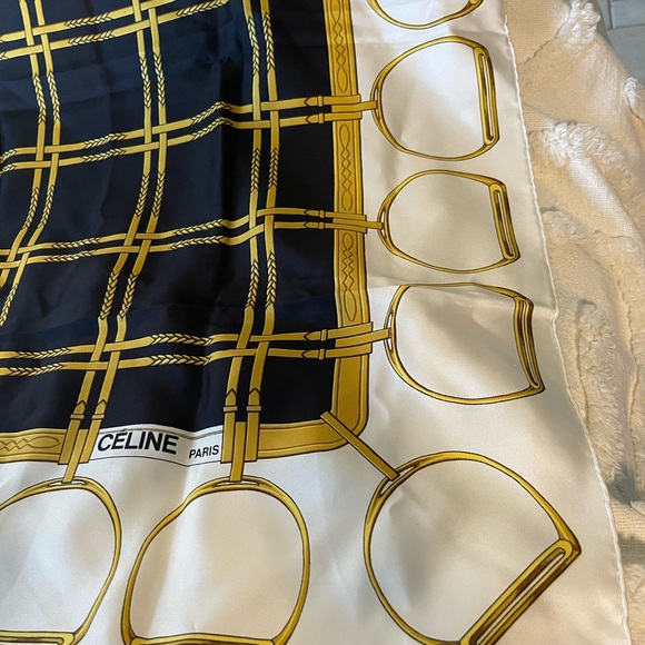 Celine Black and Gold Scarf - Picture 3 of 6